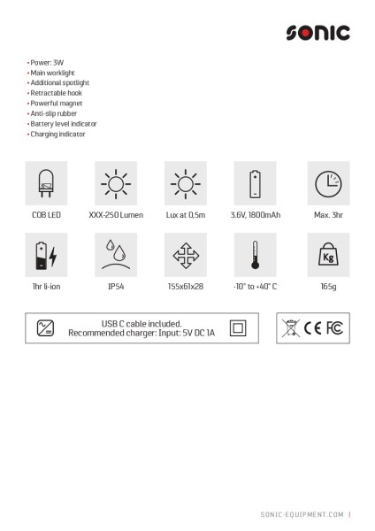 Arbeitsleuchte Taschengröße medium