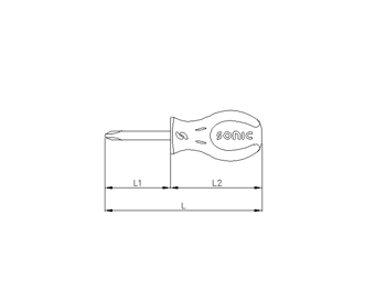 Kreuz-Schraubendreher, kurz, PH 1