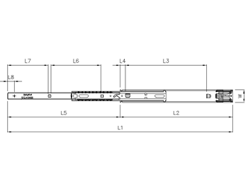 Schubladenschiene rechts Challenge, S8, S9, S10, Work, S13