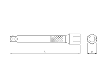 3/8'' Verlängerung, 150mm