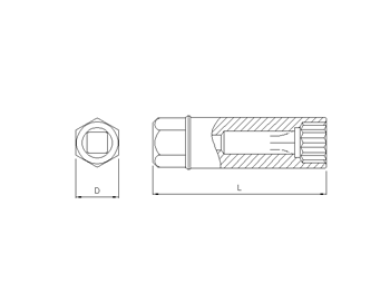 1/2'' Zündkerzennuss, 21mm