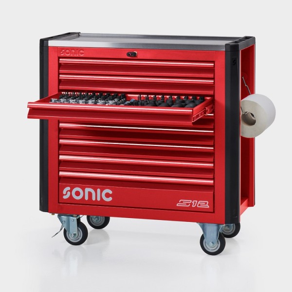 Werkstattwagen NEXT S12 rot gefüllt, 575-tlg.