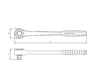 3/4'' Ratsche, 60 Zähne, 505mm