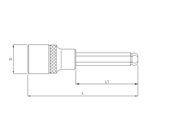 1/2'' Innensechskant Biteinsatz mit Kugel, 7mm