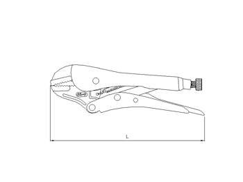 Gripzange, gerade Backen, 230mm