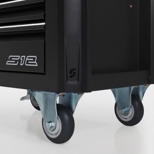 Werkstattwagen NEXT schwarz S12 gefüllt, 485-tlg.