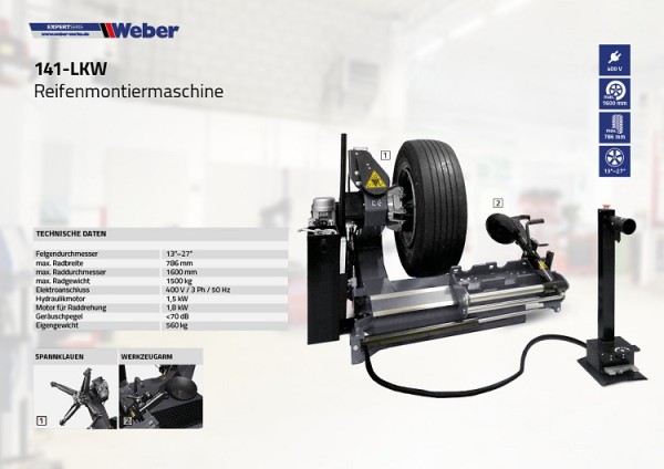 LKW Reifen Montiermaschine Weber Expert Serie 141-LKW