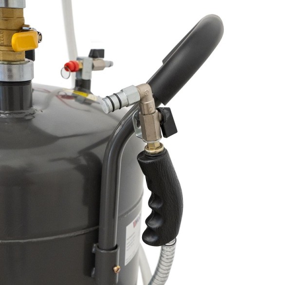 Ölauffangbehälter mit Absaugfunktion und Glasmessbehälter 85 l