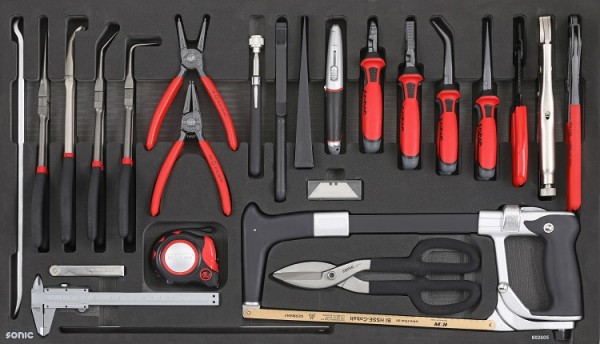 Werkstattwagen NEXT S12 schwarz gefüllt, 575-tlg.