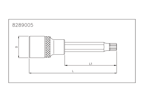 1/2'' Vielzahn Biteinsatz, 140mm, M14