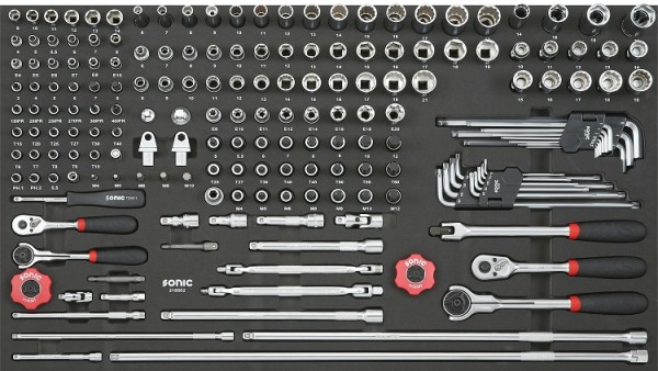 Werkstattwagen NEXT S12 rot gefüllt, 400-tlg.