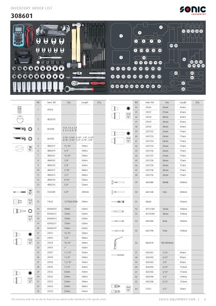 Kombinationssatz 1/2" SFS-XL 86-tlg.