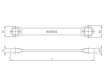 Ringschlüssel, gerade, 18x19mm