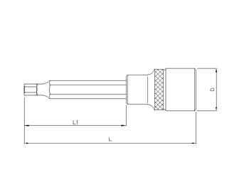 1/2'' Innensechskant Biteinsatz, 100mm, 9mm