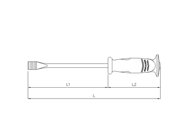 Stemmeisen, gebogen, 313mm