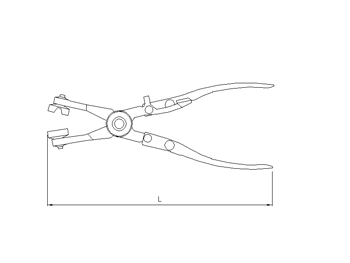 Schlauchschellenzange (Eckform), 215mm, Zangen, Zangen, Handwerkzeuge