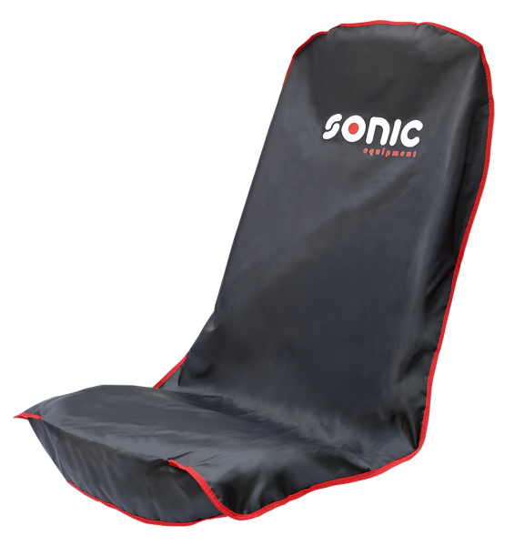 Sitzabdeckung, rot mit schwarzem Sonic Logo