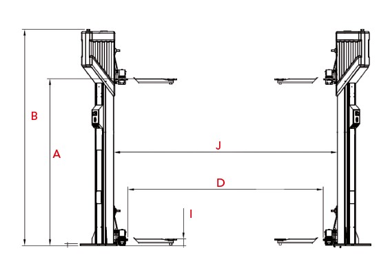 Sauerländer 2-Säulen Spindel-Hebebühne , Tragfähigkeit 3500kg