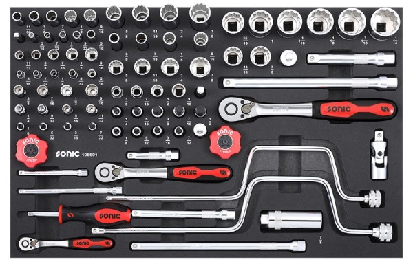 SFS-M Bitsatz 1/4", 3/8" und 1/2", 86-tlg.