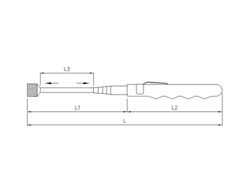 Magnetstab ausziehbar 16-62cm 2.8kg