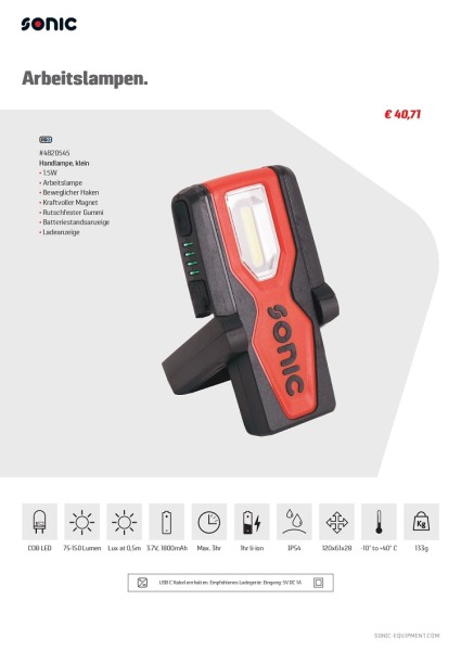 Arbeitsleuchte Taschengröße klein