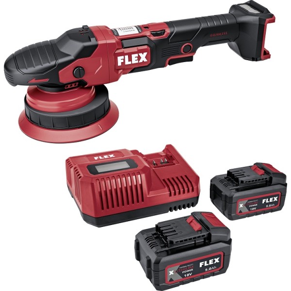 Flex Akku-Exzenterpolierer mit Freilauf 18 V XFE 15 150 18-EC Set