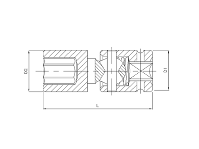 1/2'' Schlagschraub-Nuss mit Kardangelenk 17mm