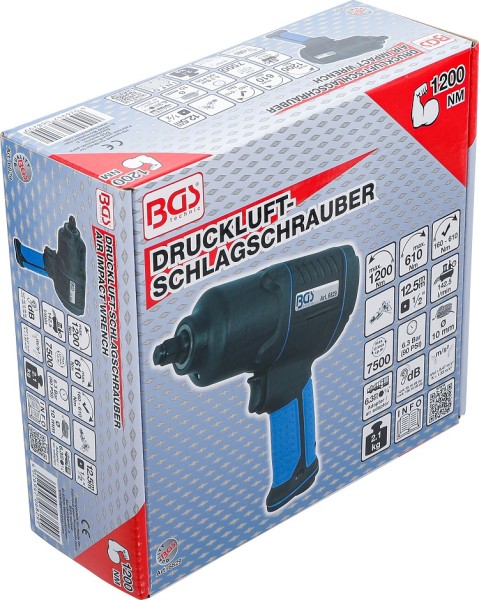 BGS Druckluft Schlagschrauber 1/2", 12,5mm, 1200Nm