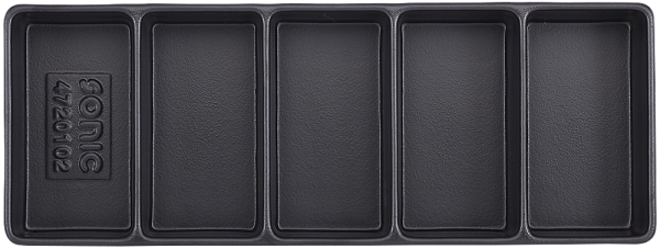 Leere Hartschale zur Aufbewahrung 5 Fächer (145x370x48mm)