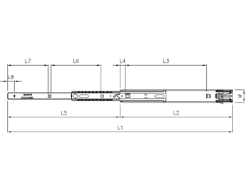 Schubladenschiene rechts, Plastik Challenge, S8, S9, S10, Wo