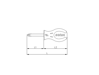 Kreuz-Schraubendreher, kurz, PZ 2