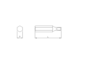 1/4'' Schlitz Biteinsatz 4mm