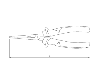 VDE Spitzzange gerade, 205mm