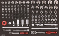 SFS 3/8'' & 1/2'' Nuss- und Bit-Satz mit Ratsche, 101-tlg.