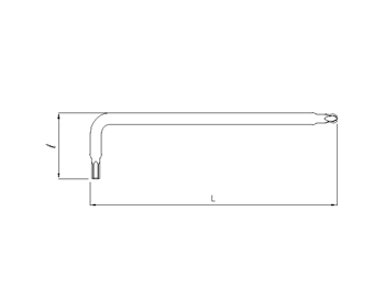 Winkel-TX-Schlüssel extra lang mit Kugel T45