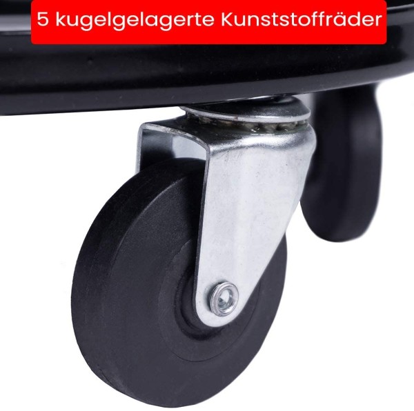 Sauerländer Werkstatthocker mit 5 Rädern, höhenverstellbar