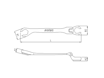 Beweglicher Hydraulikschlüssel, 9mm