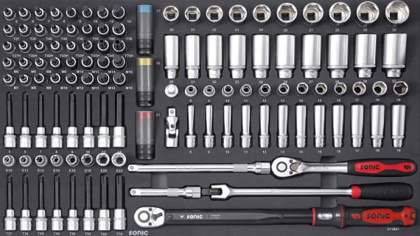 Werkstattwagen NEXT S12 rot gefüllt, 575-tlg.