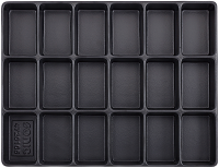 Leere Hartschale zur Aufbewahrung 18 Fächer (290x370x48mm)