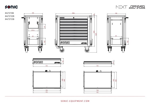 Werkstattwagen NEXT S12 schwarz und leer