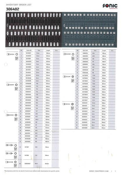 Bitsatz 1/2" SFS-M 64-tlg.