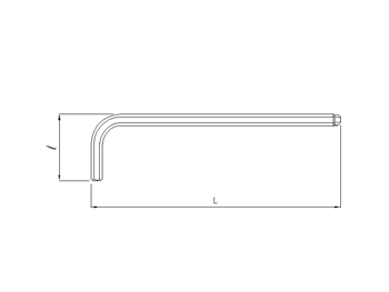 Kugel-Innensechskantschlüssel extra lang 5/32'' SAE