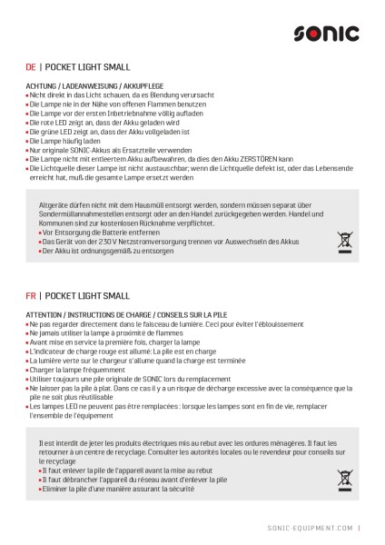 Arbeitsleuchte Taschengröße klein