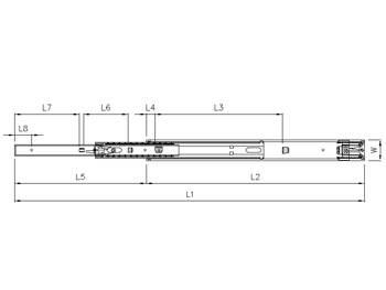 Schubladenschiene links (S12XD/S14/S15)