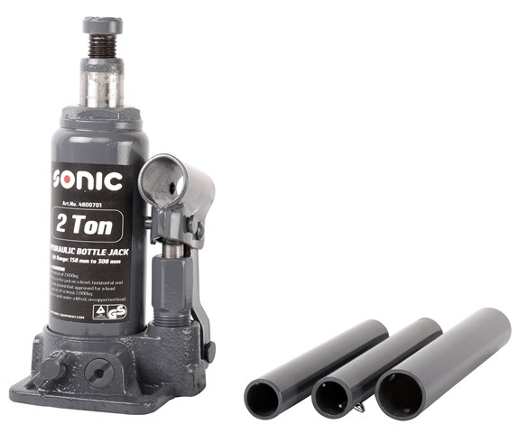 Sonic Equipment Hydraulischer Wagenheber 6t, 197 - 382mm, min/max Höhe