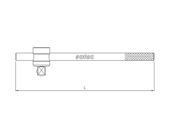1'' Schub-T-Griff, 560mm