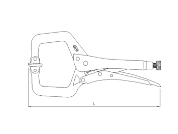 Gripzange, bewegliche Spannbacken, 285mm