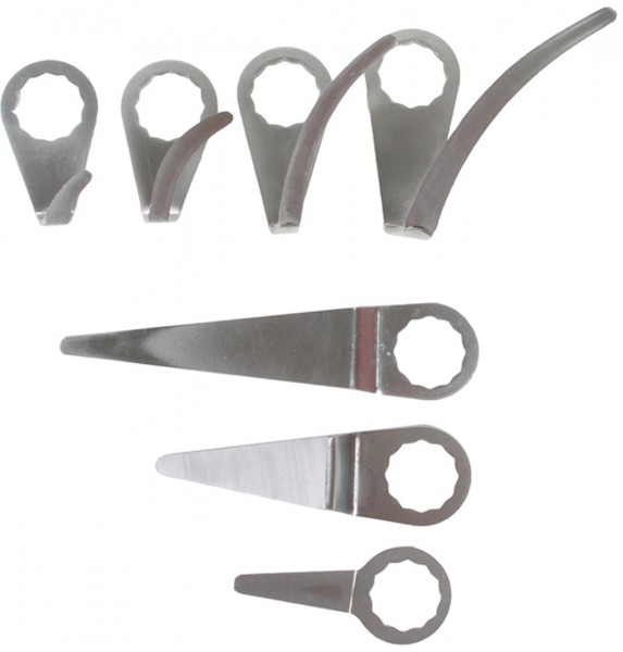 BGS Schneidmesser- Set für Druckluft- Ausglaser, für Art-Nr. 3218, 7 Teilig