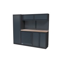 NEXT MSS Schrankwand Holzarbeitsplatte, Lochwand, 2300mm/Länge