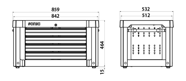 Aufsatzbox leer für Werkstattwagen S9
